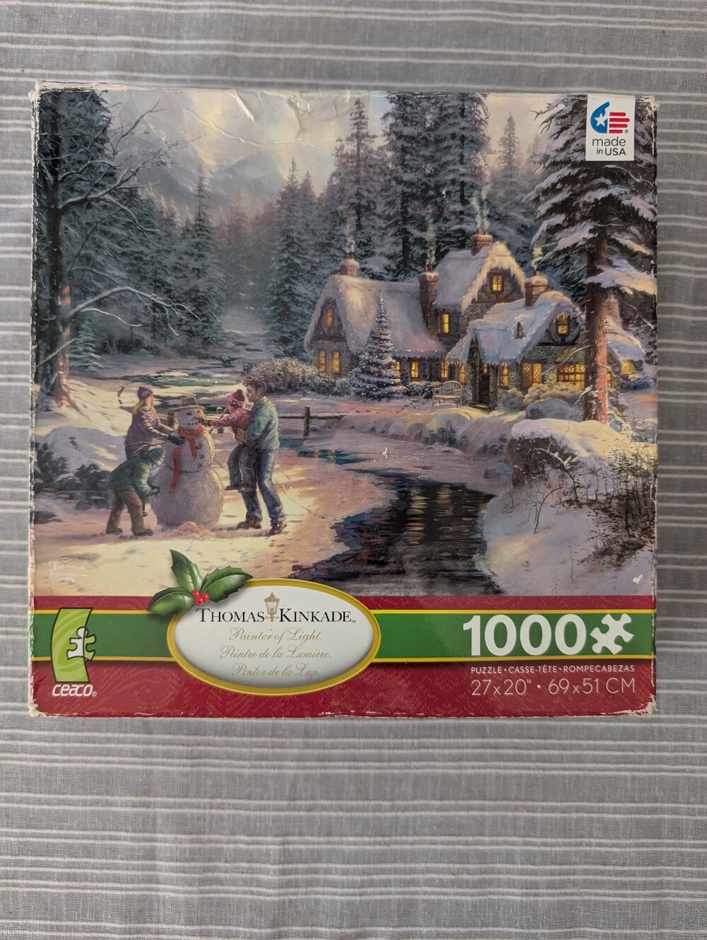 Thomas Kinkade "Holiday at Winter's Glen" Painter of Light Box